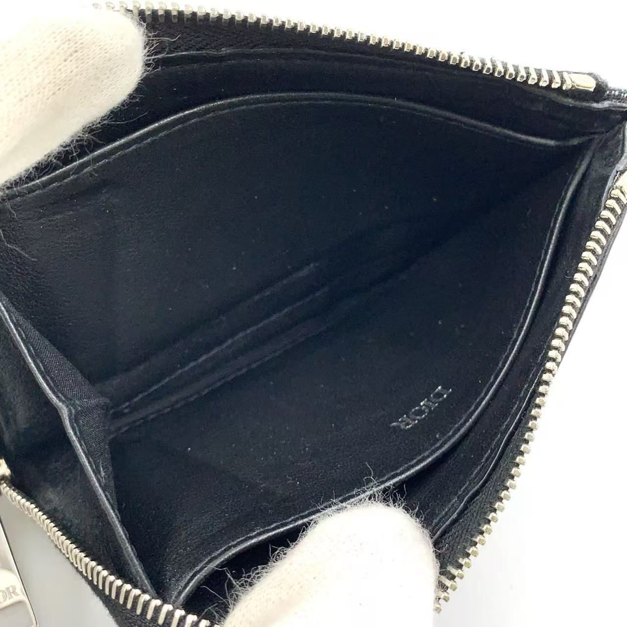 Diorディオールオブリークエル字ファスナーコインケース