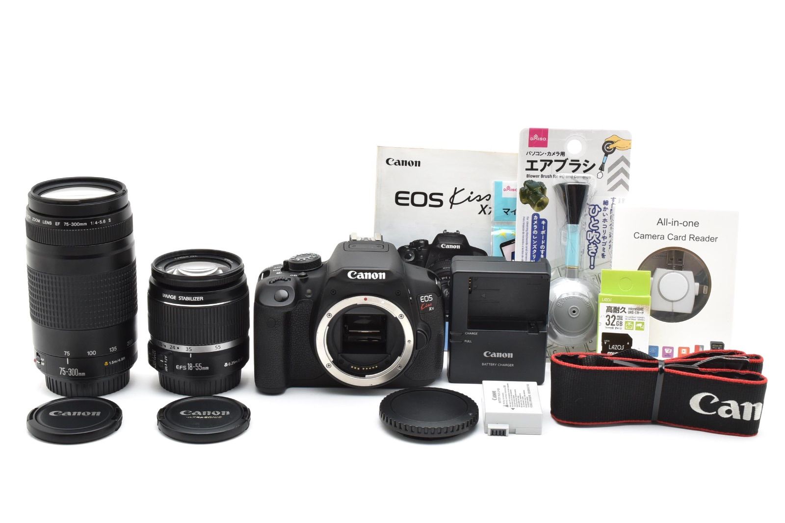 美品 キヤノン CANON EOS Kiss X7i デジタル一眼レフカメラ カード