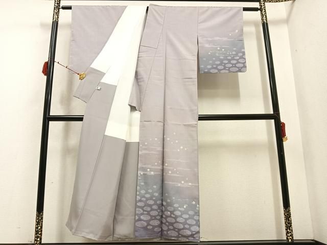 平和屋着物○訪問着 月見兎 十五夜 暈し染め 金彩 鬼しぼ