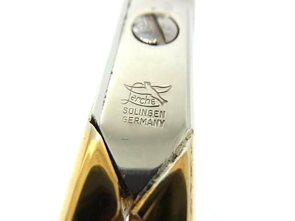 □美品□ Lerche レルヒェ レザー ハサミ ペーパーナイフ