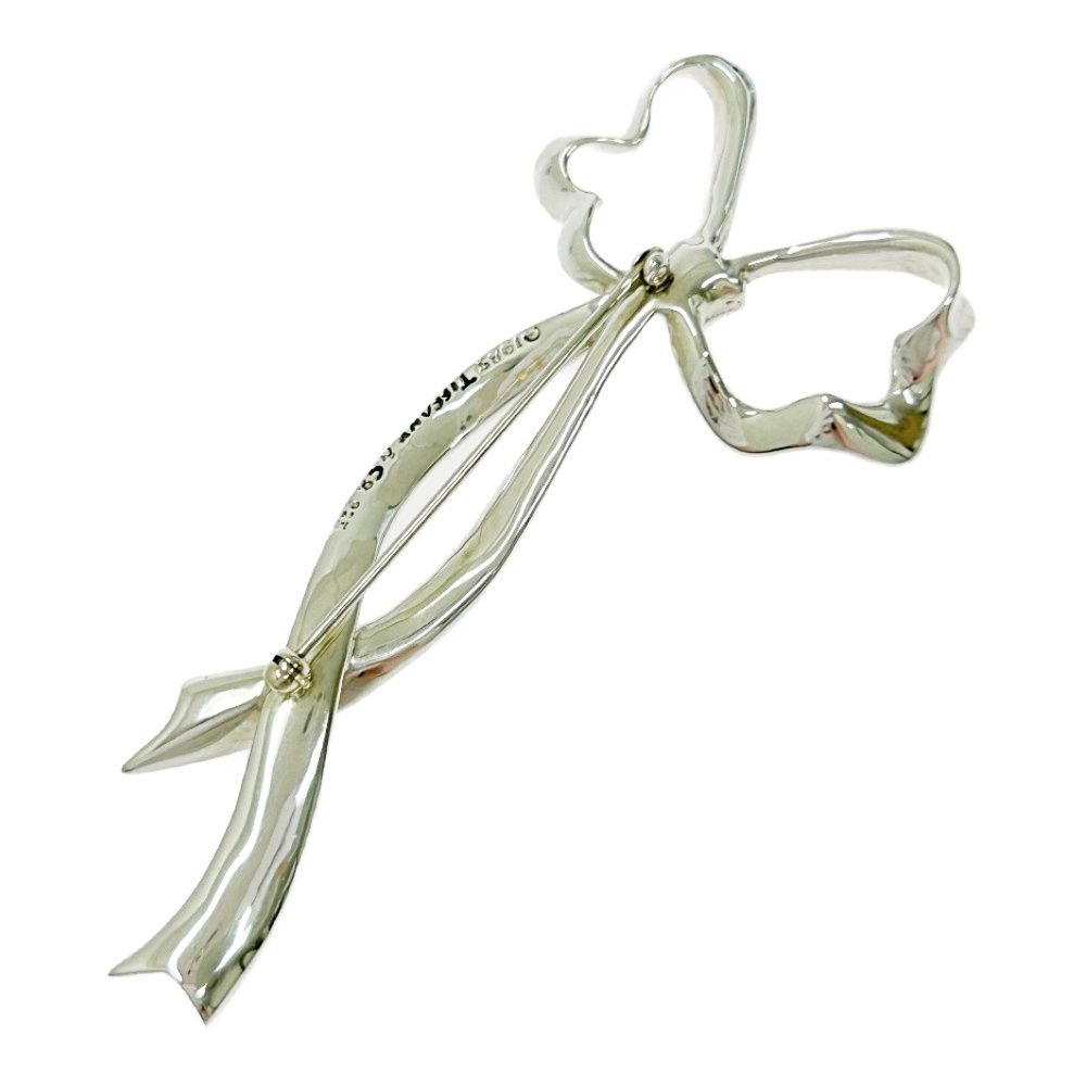 中古】TIFFANY&Co. ティファニー シルバー リボン ブローチ 14.7