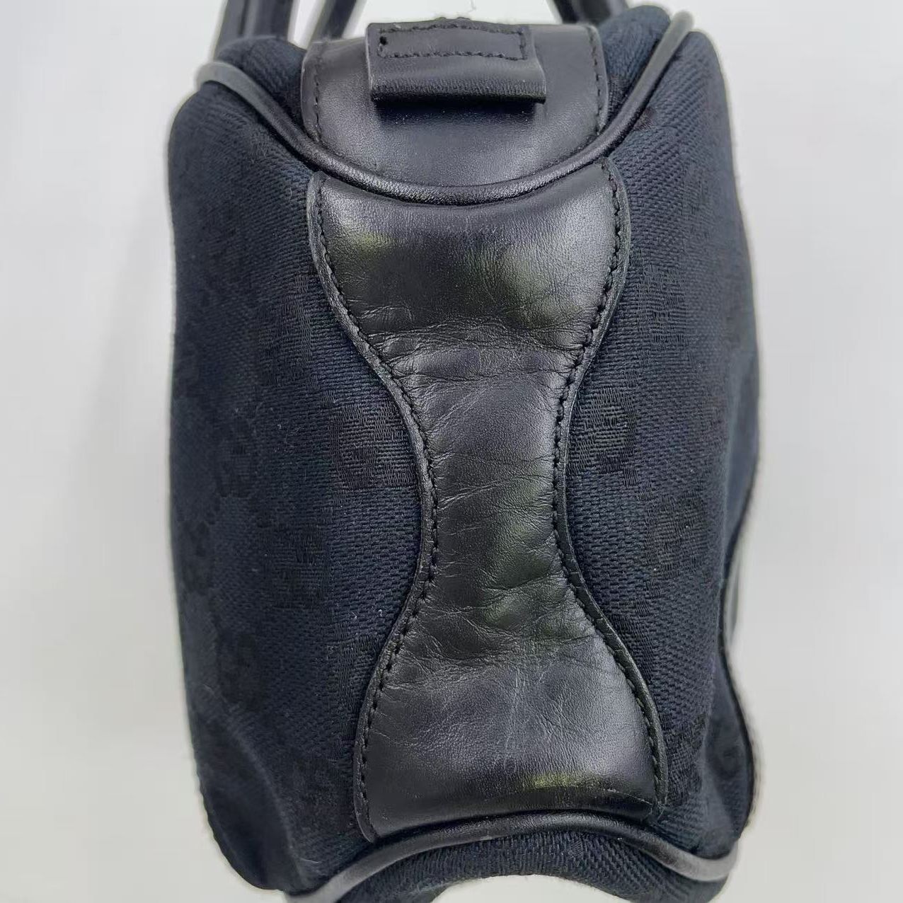 グッチ レザーキャンバス ハンド ミニボストン 黒 2118400081074-1.jpg