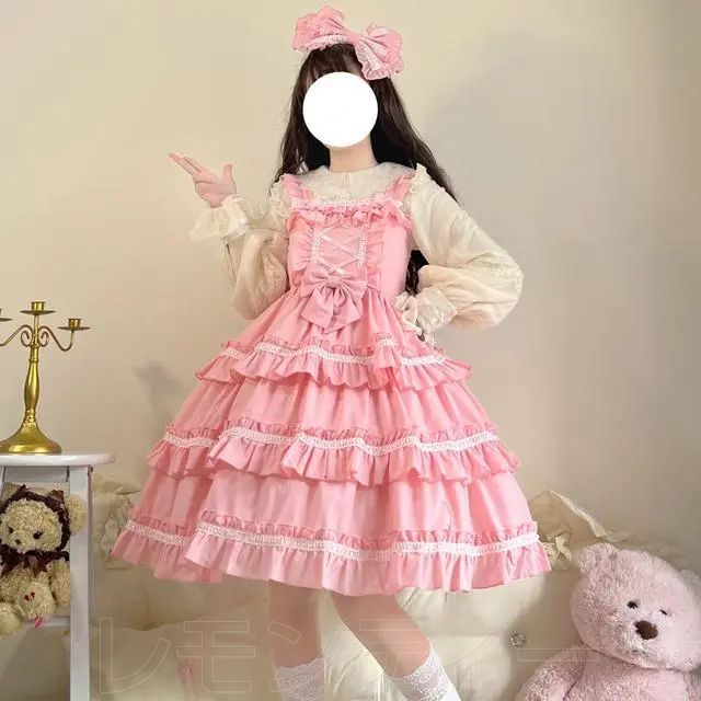 ロリータ ワンピースJSK 甘ロリ風デザイン ドレス ゴスロリ