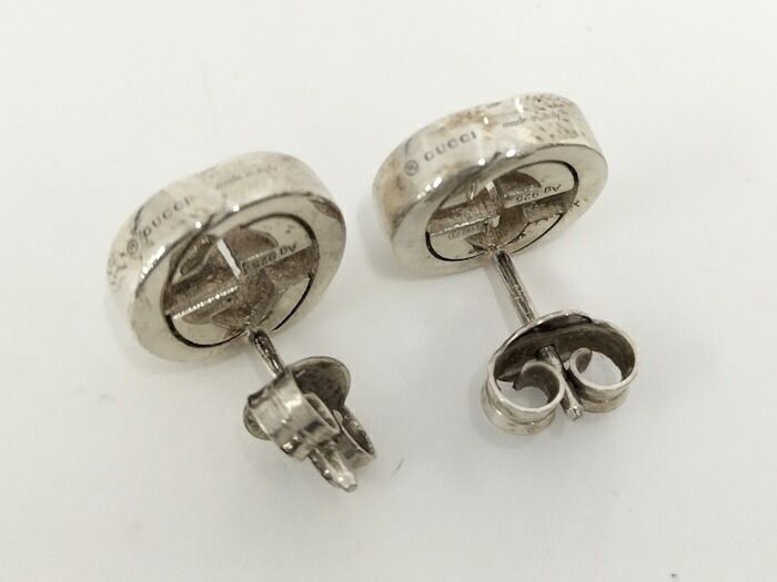 GUCCI ピアス インターロッキングG SV925 シルバー 3.7g - メルカリ 