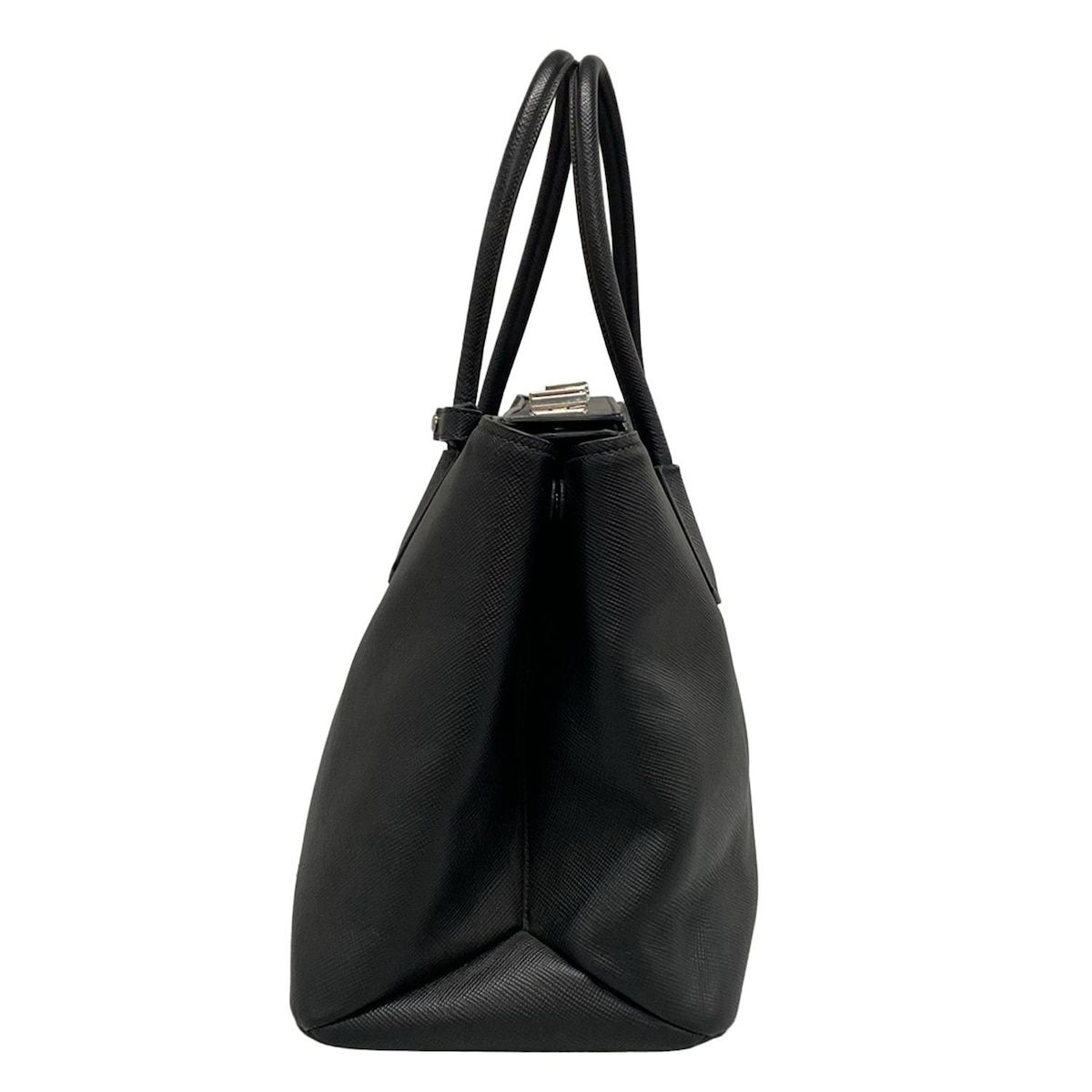 PRADA プラダ ハンドバッグ - 黒 ターンロック レザー