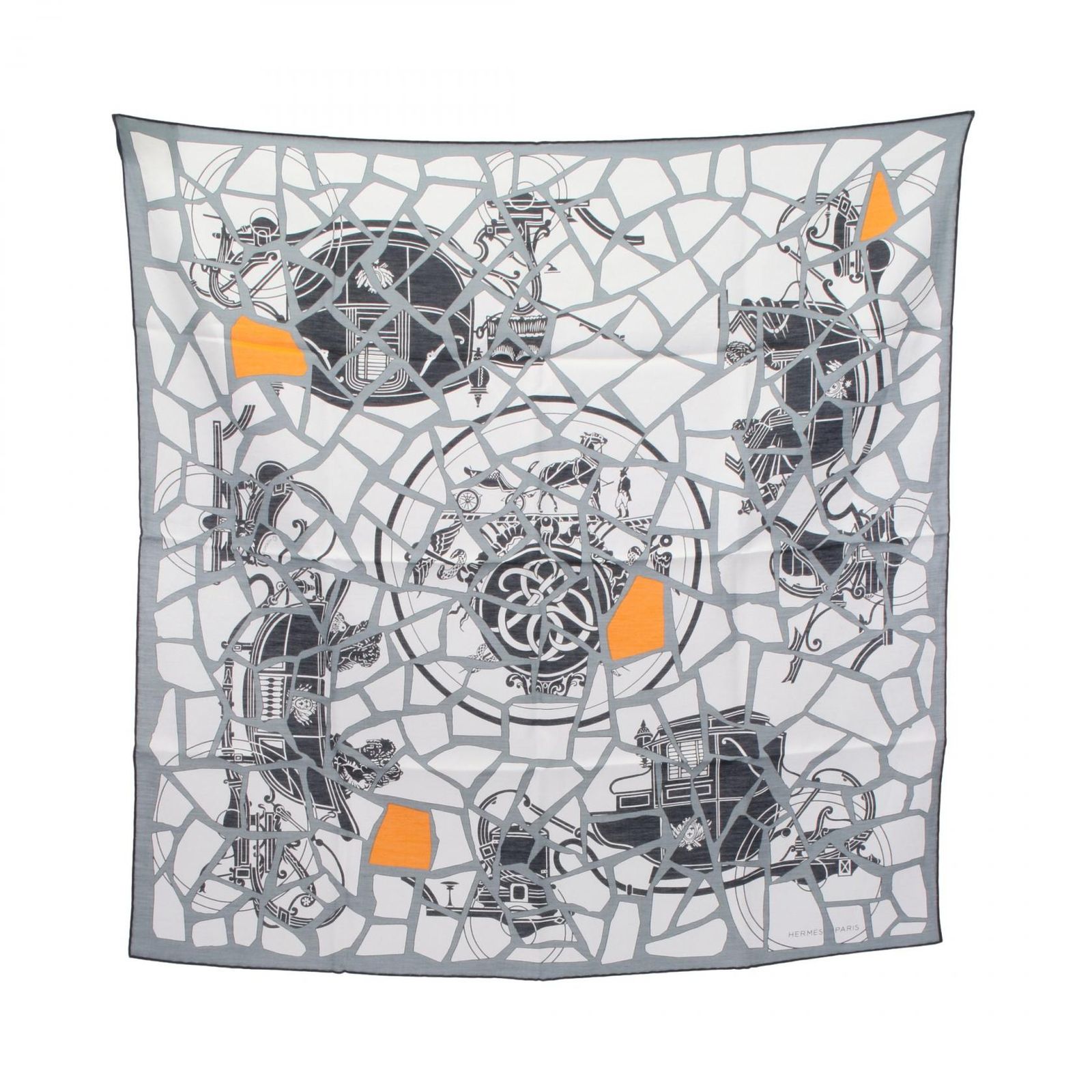 エルメス HERMES スカーフ カレ65 Ex-Libris en Mosaique