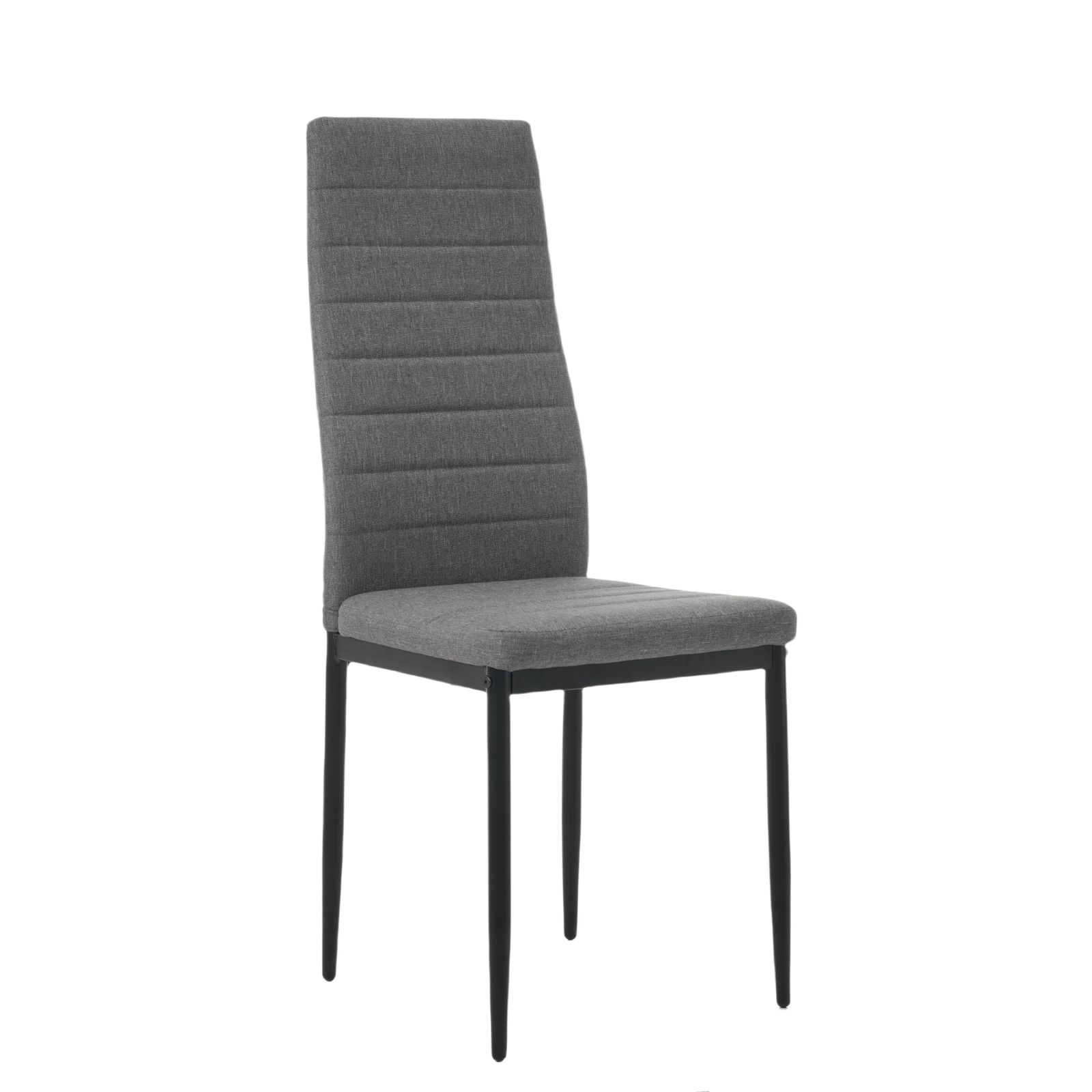 4脚 グレー座面 ブラック脚 ダイニングチェア ファブリック椅子 イス レザー 食卓椅子 レトロ モダン 北欧 コンパクト リビングチェア