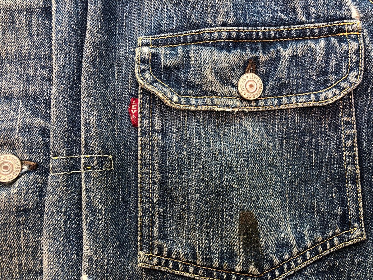 リーバイス Levi's 506XX 1st original vintage denim jacket 40's~50's ファースト オリジナル ヴィンテージ デニムジャケット 片面タブ シンチバック 青 ジャケット 無地 ブルー 104MT-88