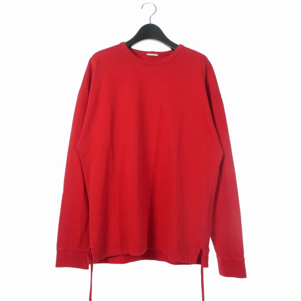 ホームコア HOMECORE Tシャツ 長袖 クールネック カットソー S 赤 レッド