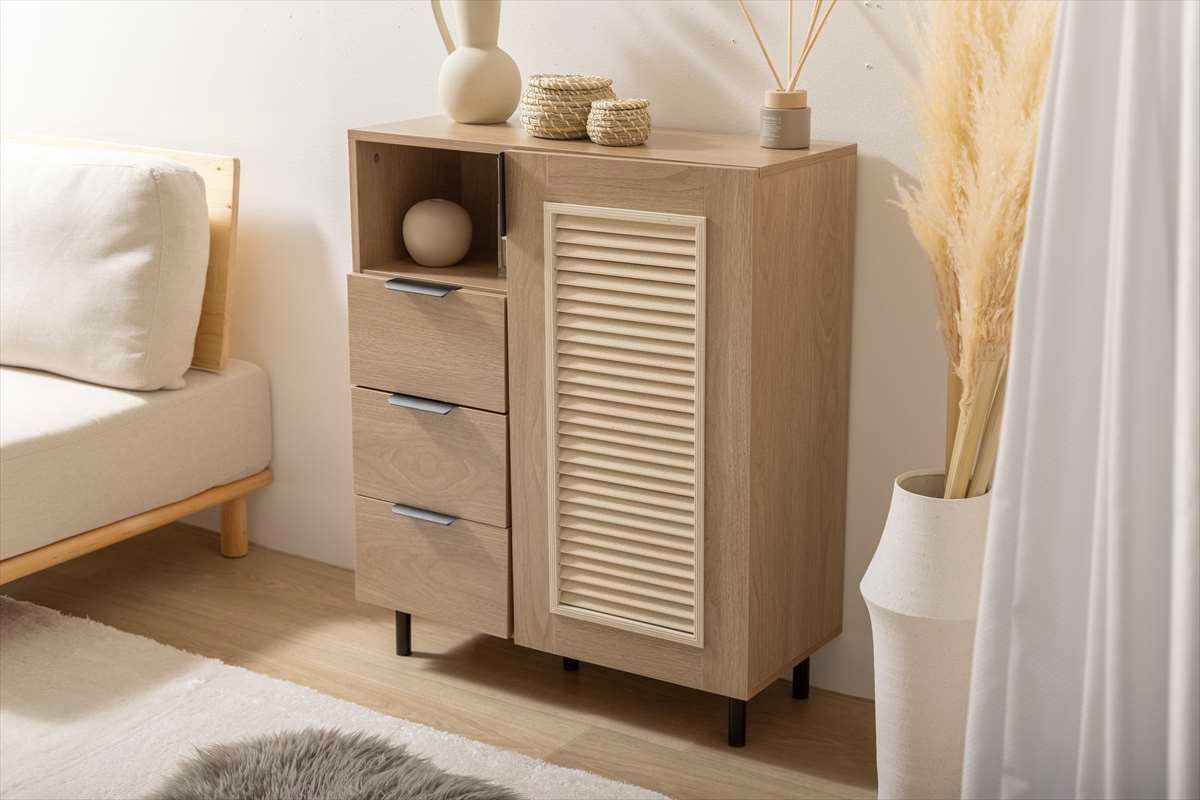 サルタレッリ アマルフィ 1ドアキュリオケース ベージュ イタリア