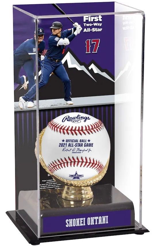 大谷翔平ロサンゼルスエンゼルスファナティクス本格2021MLBオールスターゲーム最初の双方向オールスターディスプレイケース画像付き ボール別