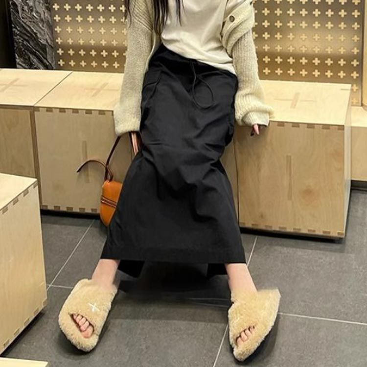 カーゴスカート ロングスカート レディース スカート ロング丈 マキシスカート 体型カバー ウエストゴム ポケット付き 大きいサイズ S-5XL ミリタリースカート カジュアル 美脚 おしゃれ 春 夏 sam455