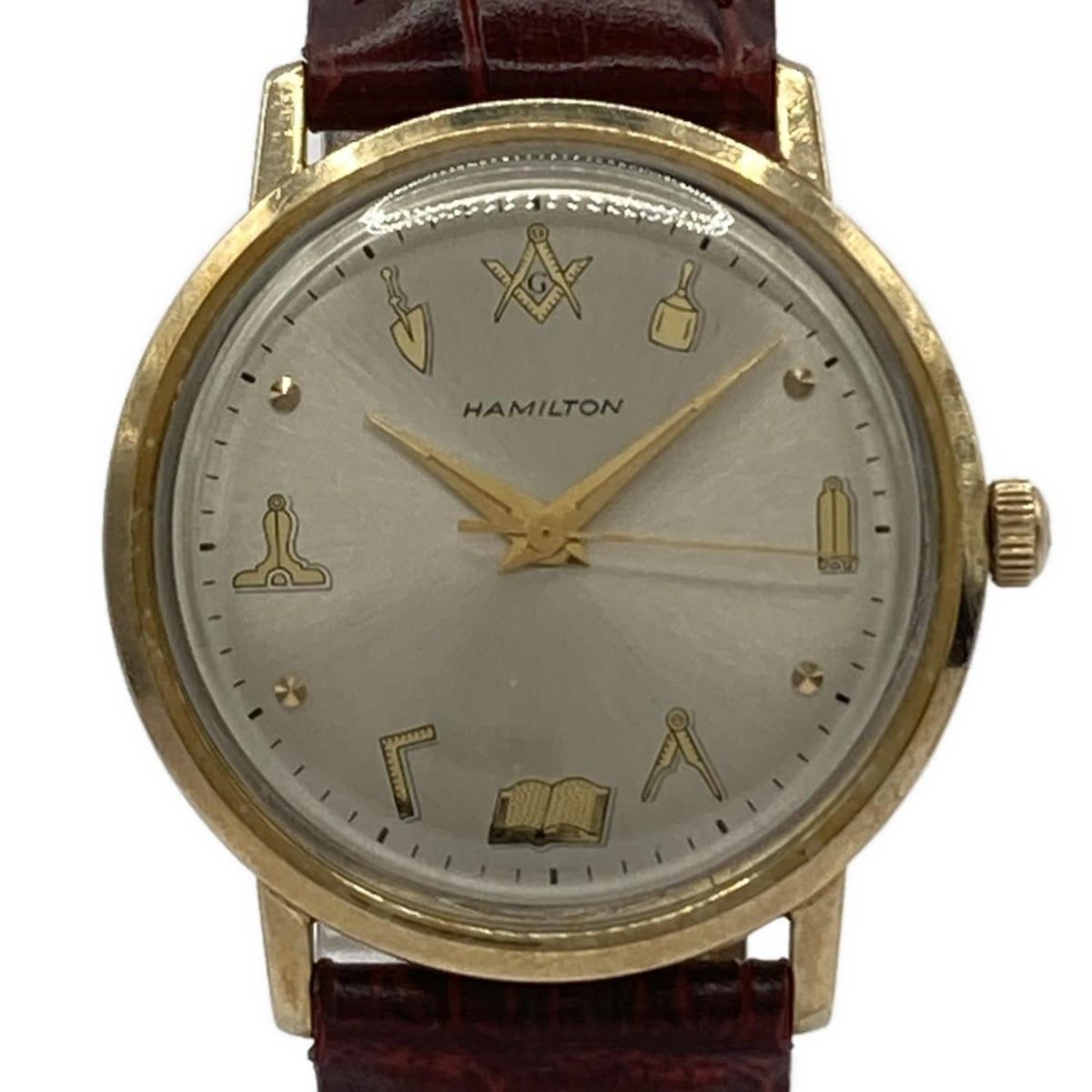 HAMILTON ハミルトン 腕時計 - メンズ 10K GOLDFILLED|社外ベルト シルバー