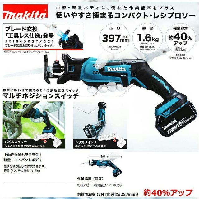 バッテリBL1860B 充電器DC18RF