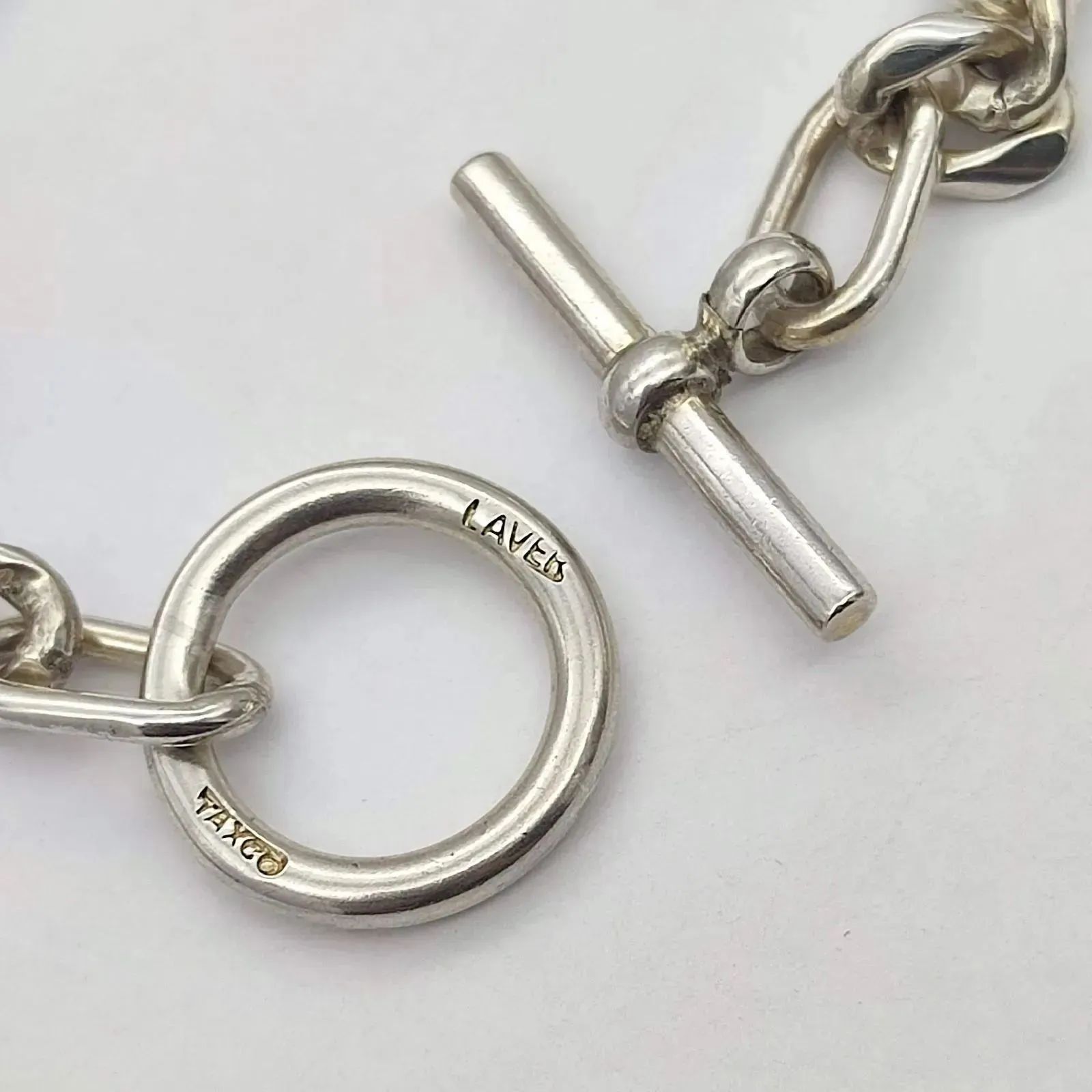 専用ラバー　LAVER シルバー925 ミックスチェーンブレスレット TAXCO LAVER / ラバー ： FOUR BIT CHAIN T BAR LAVER-NO-33 : ARKnets