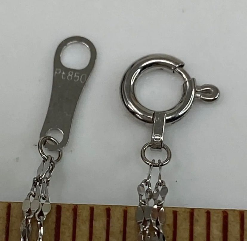 Pt850 プラチナ スクエア 2連ブレスレット 17cm - メルカリ
