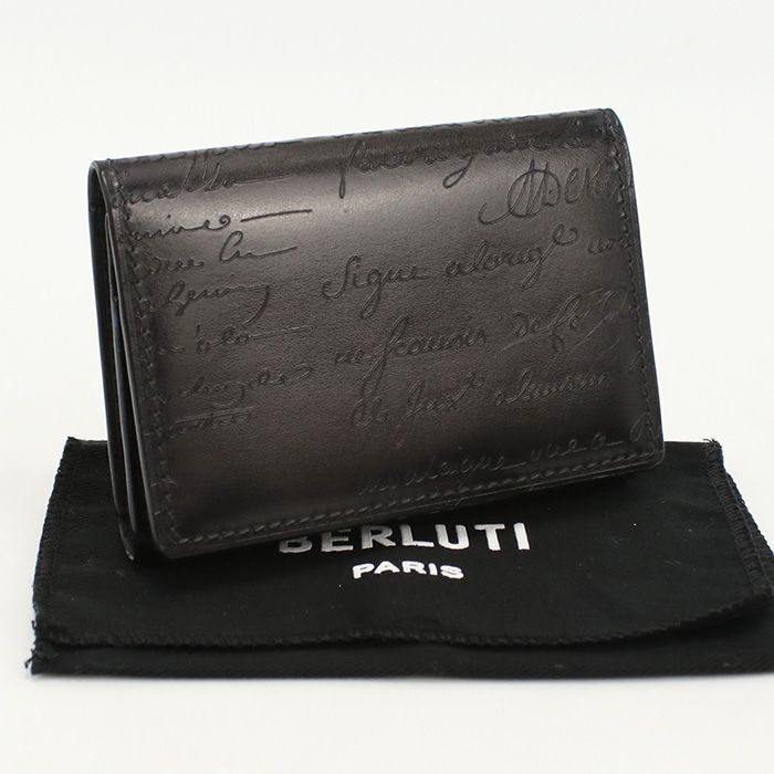 Berluti ベルルッティ インブイア カードホルダー スクリットレザー 名刺入れ|ヴェネチアレザー メンズ