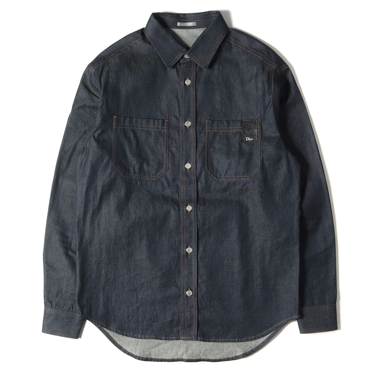 美品 Dior HOMME ディオールオム Diorロゴ レザーパッチ ポケット 