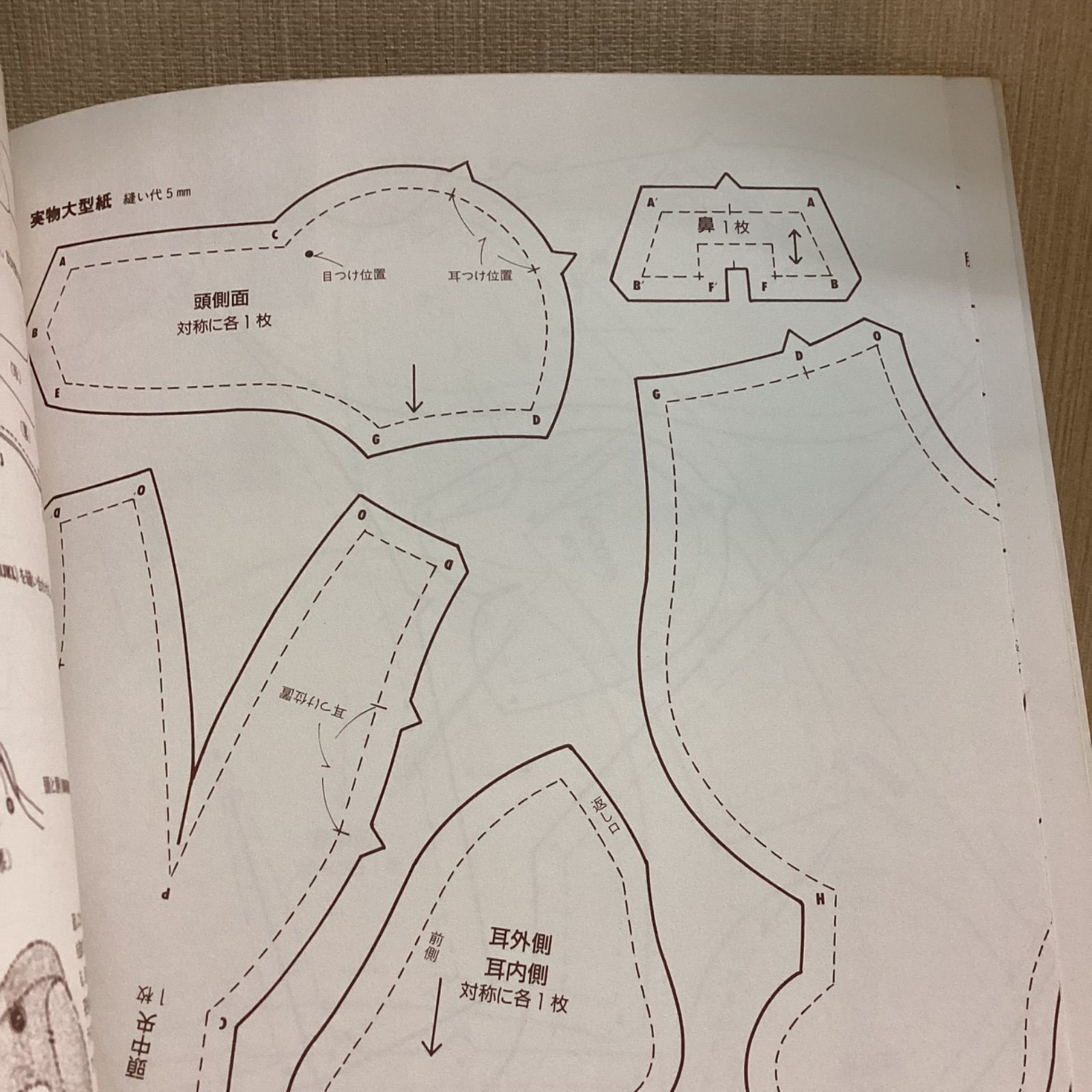 ぬいぐるみ　全部実物大型紙つき　ONDORI 鍋島知津子の動物のぬいぐるみ: 実物大型紙つき 雄鶏社 - メルカリ