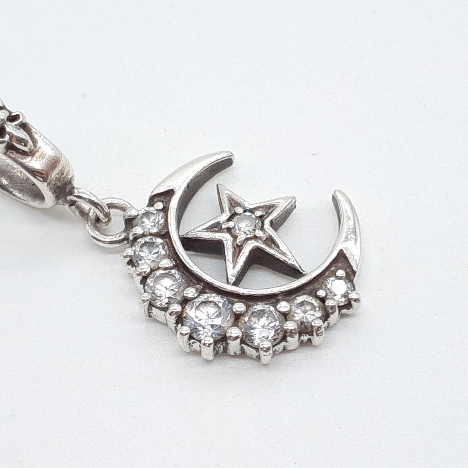 LARGE GOTHIC CROSS PENDANT Silver / Zirconia PENDANT