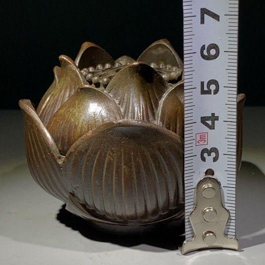 蓮華香炉  銅香炉  茶道具 香道具  仏具  工芸品  置物 銅 香炉 蓮華香炉 宣徳炉 香道具 置物 - メルカリ