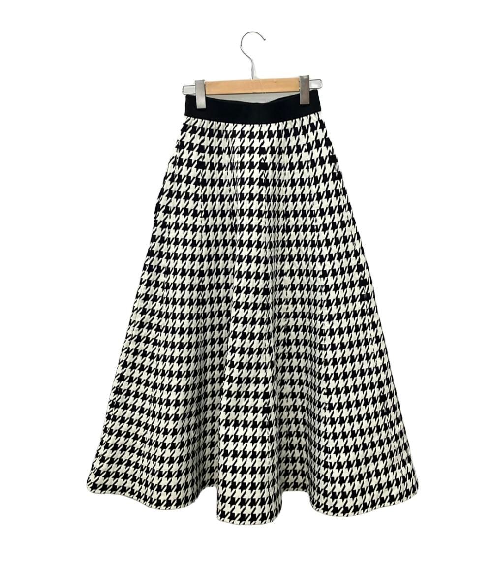 ジェンヌ 千鳥格子ニットフレアスカート レディース SIZE F (M