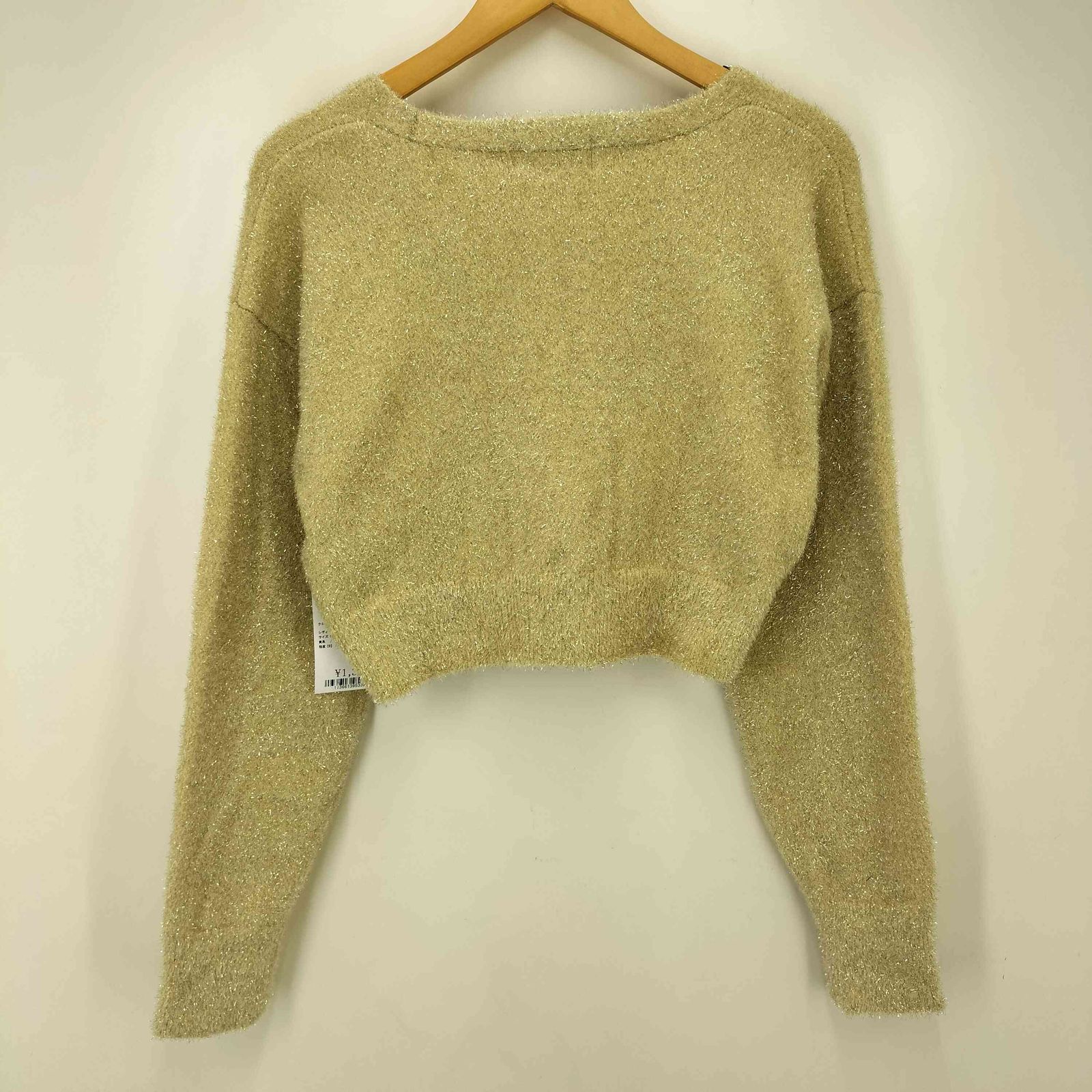 リリーブラウン Lily Brown クロップド ラメ糸 ニット