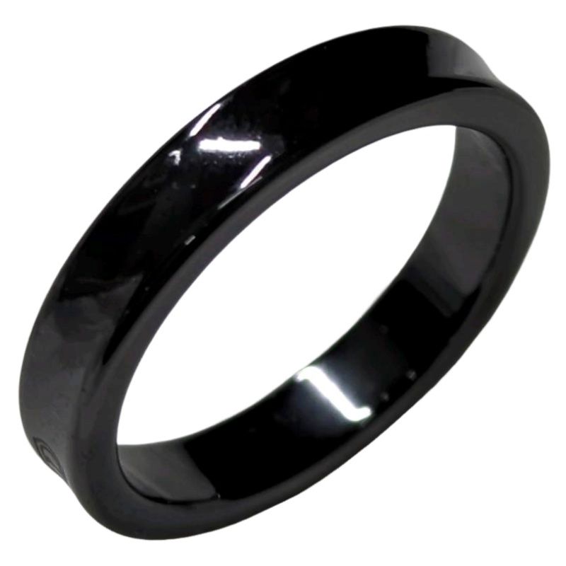 ティファニーブラックチタンナローリング16号　無傷未使用に近い ティファニーブラックチタンナローリング16号 無傷未使用に近い