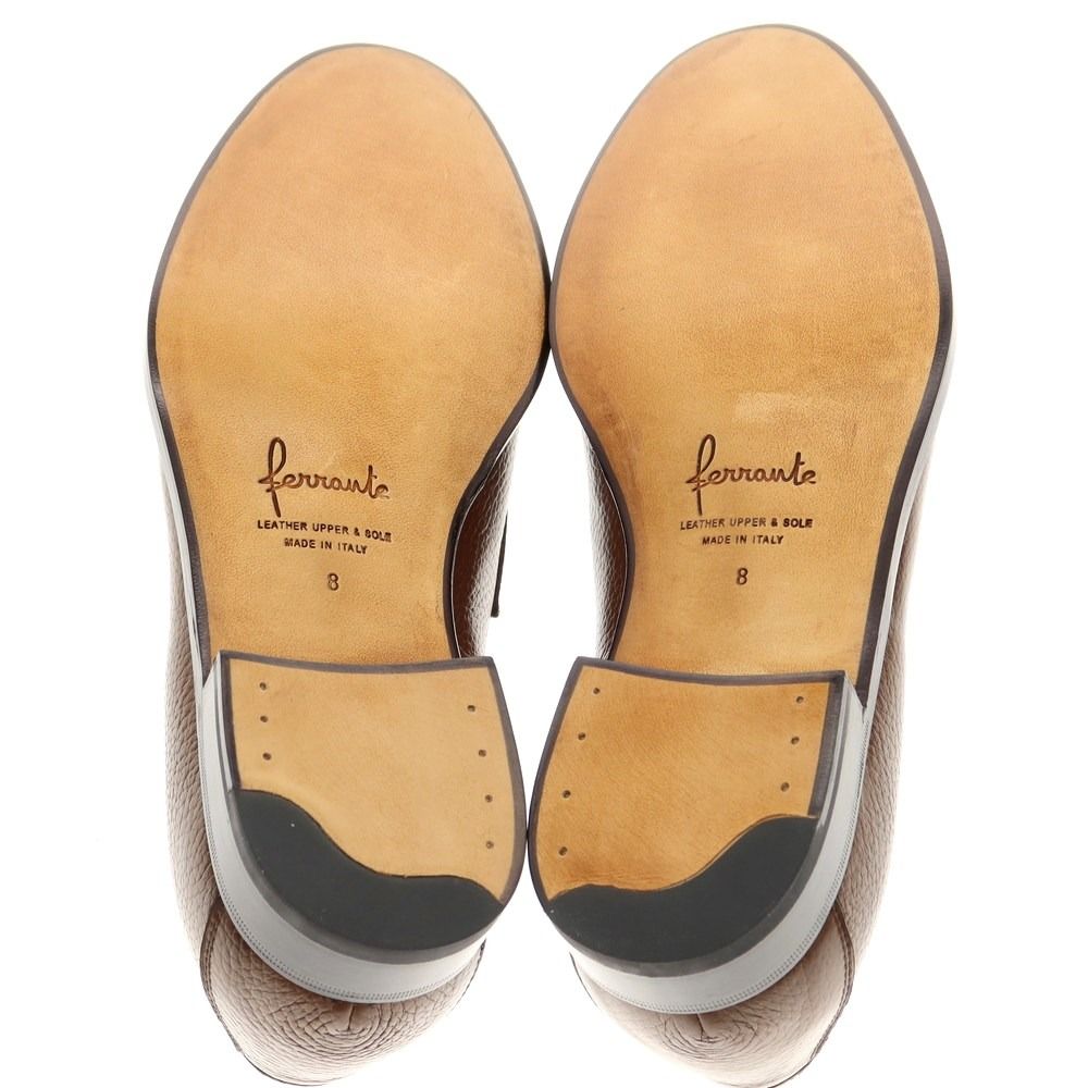 新品】フェランテ FERRANTE ISEO グレインレザー コインローファー