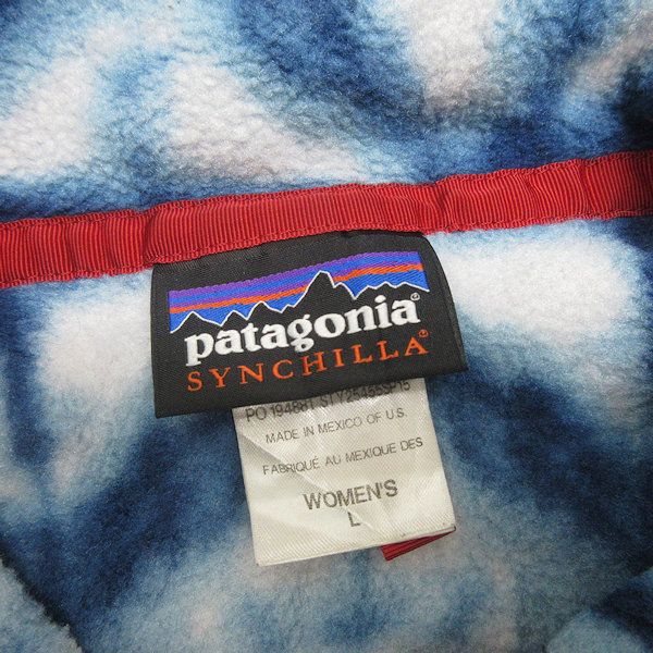Q□パタゴニア/PATAGONIA タイダイ柄 シンチラスナップT フリース  