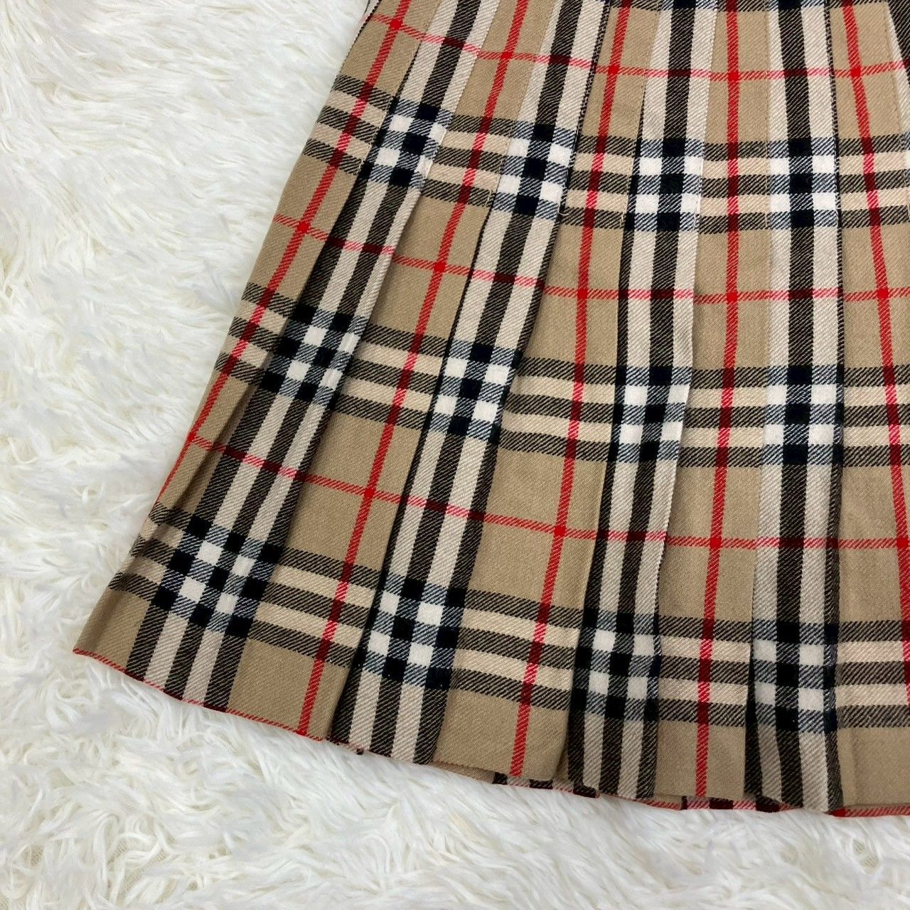 バーバリー バーバリーズ ミニスカート 巻きスカート プリーツ ノバ