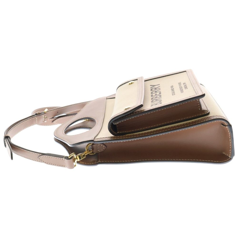 【美品】BURBERRY　ポケットバッグ　ショルダーバッグ　ミニツートン Burberry バーバリー ミニポケットバッグ ツートン 2WAY 8039361