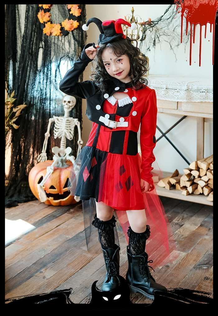 ハロウィン キッズ ピエロ 子供用 悪魔 子供用 親子ペア ピエロ衣装 デビル お化け 仮装 コスチューム 女の子 キッズ ドレス 魔女 天使 コスプレ衣装 悪魔 ハロウィン衣装 仮装 クリスマス プレゼント衣装 xiaojing24 SKLAD-KIRPICHA_RU