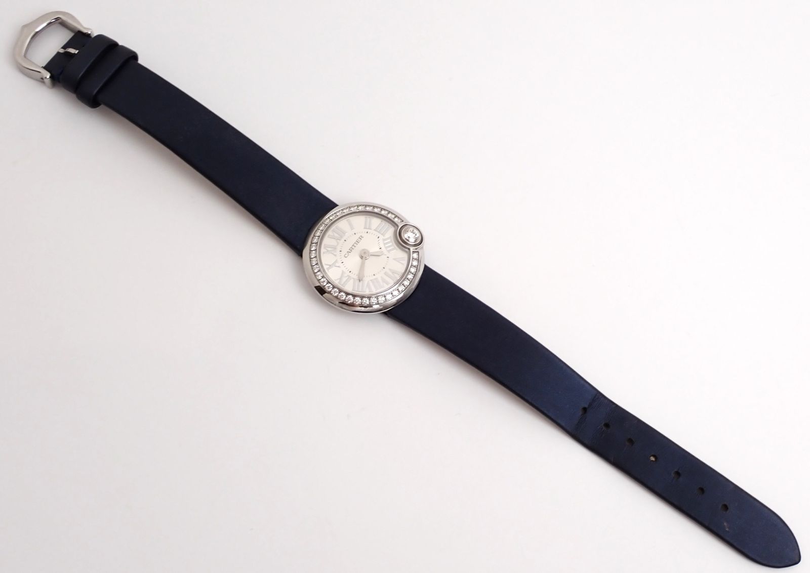 美品 Cartier(カルティエ) バロンブラン W4BL0002 SS/革 QZ クォーツ  