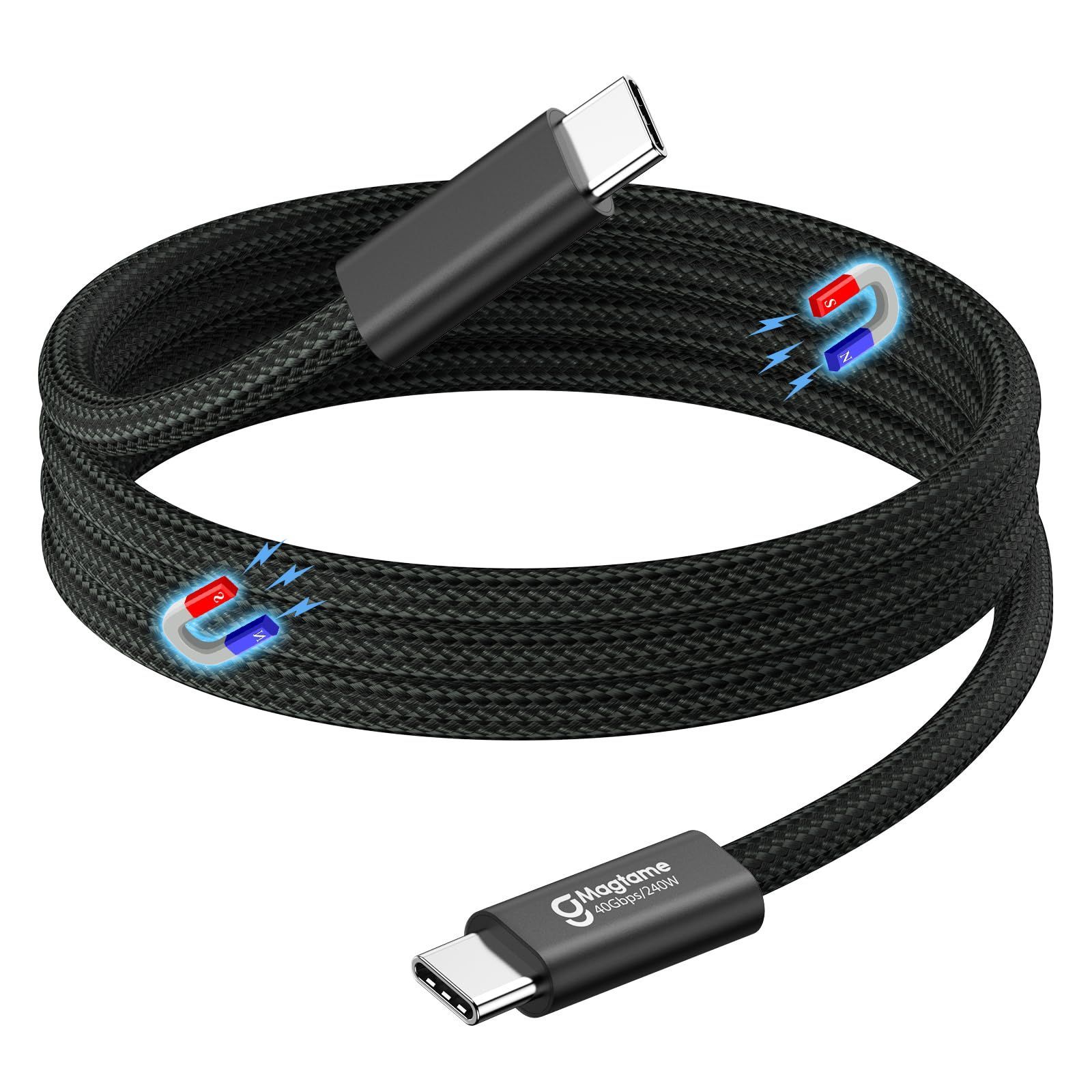 【新着商品】C機器適用(ブラック-0.75M) iPhone15Pro/15Pro_max/Mac_Books/ハブ/ドッキングステーション等USB 8K@60HZ/4K@144HZ映像出力 type-ctype-cケーブル 40Gpbs高速データ転送 usb