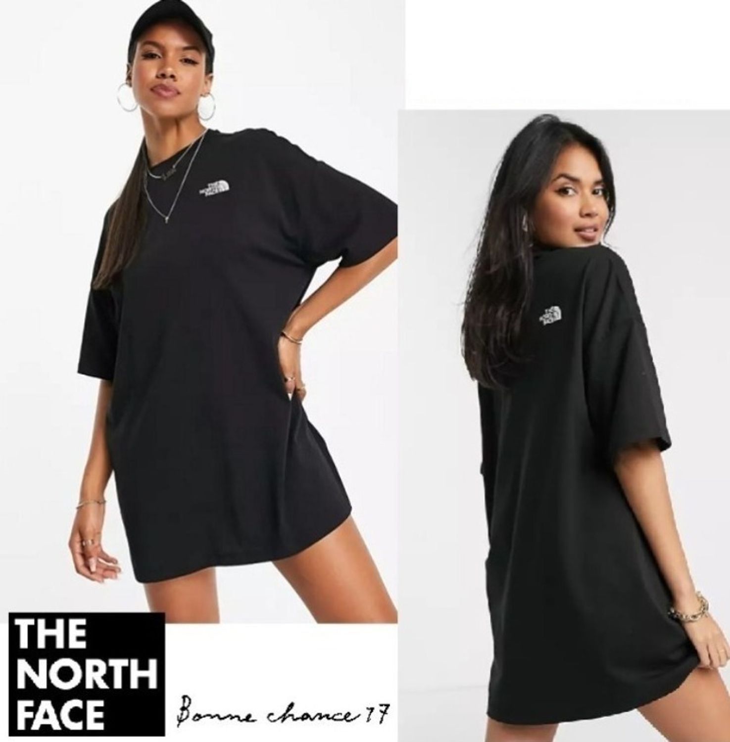 Mサイズ★The North Face ★Tシャツドレス ブラック ワンピース