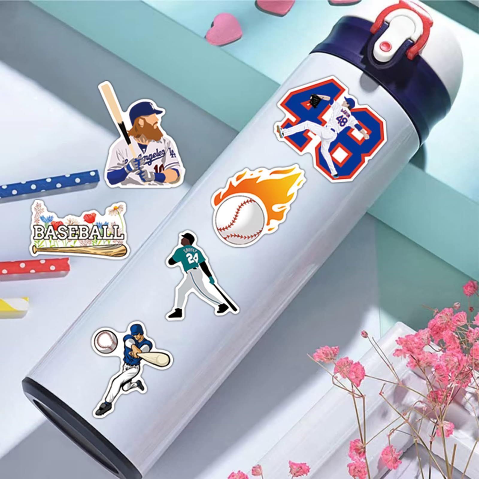 希少なシール　人気セット⭐︎ 野球ステッカー セット 50枚 防水野球シール 野球グッズ 可愛い