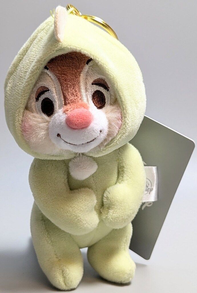 ディズニーストア プラッシュキーチェーン CHIP AND DALE COLLECTION デール（恐竜ごっこ）