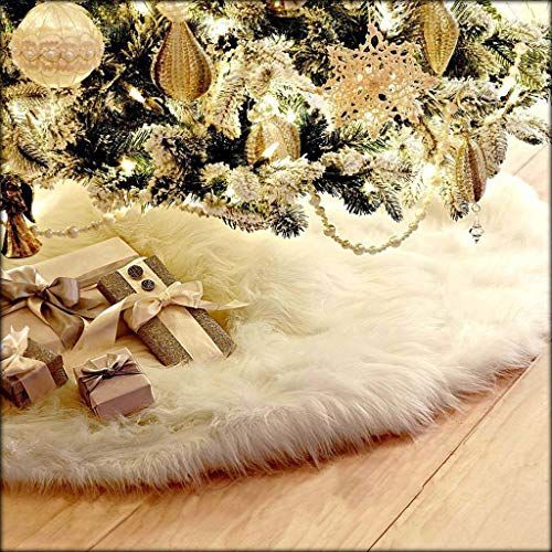 78cm クリスマスツリースカート 立体飾り 下敷物 下周り クリスマスパーティー オーナメント インテリア 豪華 可愛い 雰囲気 ツリースカート豪華 ベースカバー 円形 モコモコ スノーフレーク 屋内屋外飾り クリスマス用品 (78cm)