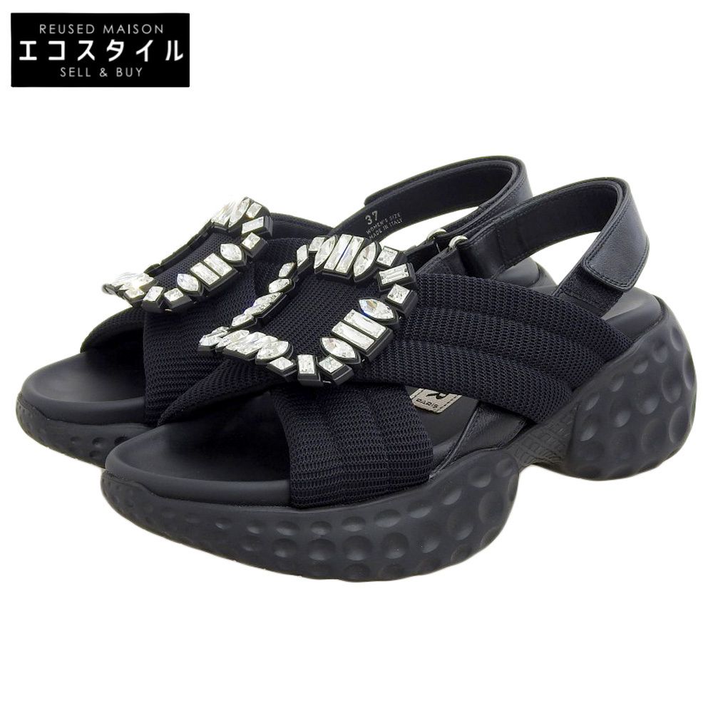 ロジェヴィヴィエ 37 美品 美品☆Roger Vivie ウェッジサンダル 37