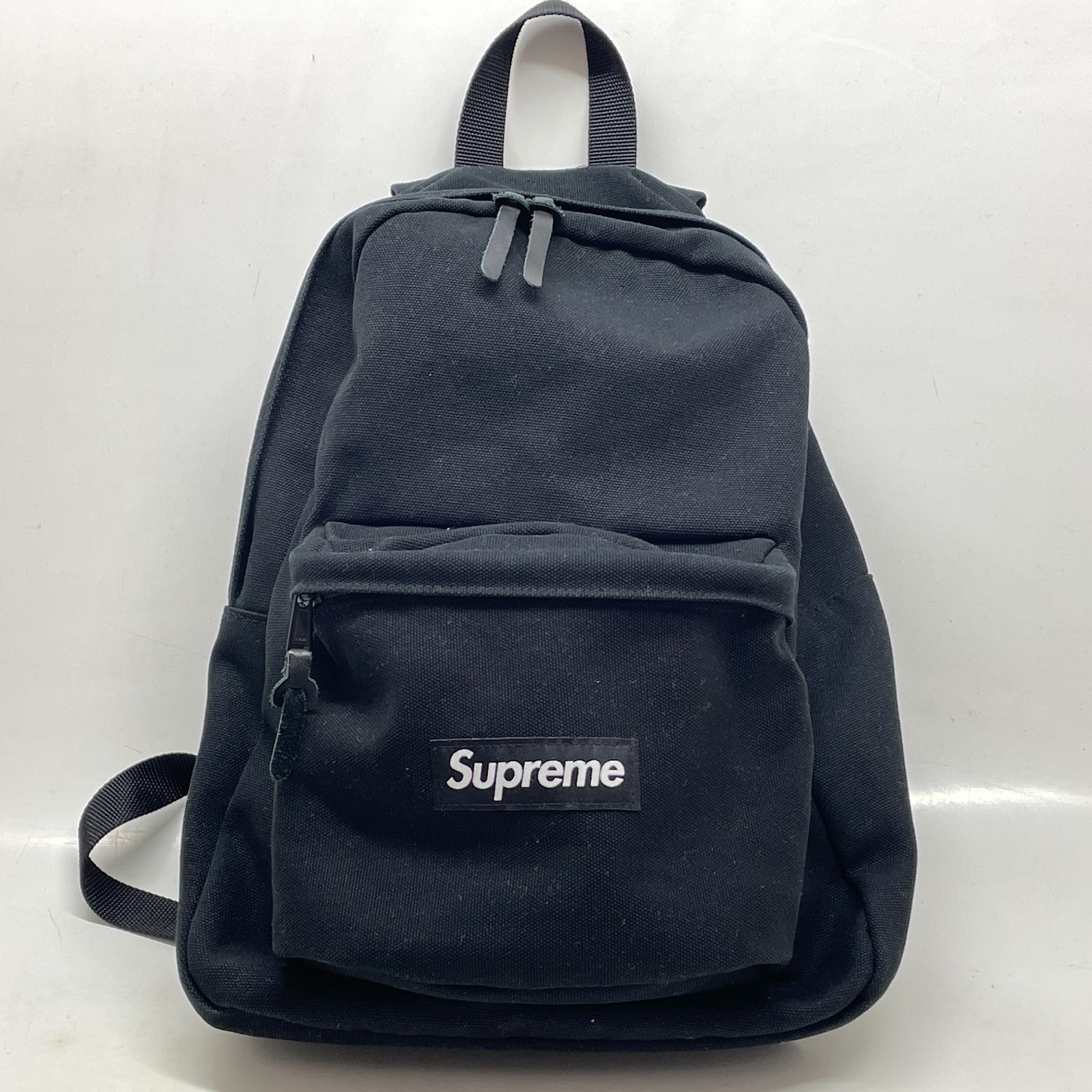 01m1937 Supreme シュプリーム Canvas Backpack Black バックパック リュック 黒 ブラック カバン 中古品