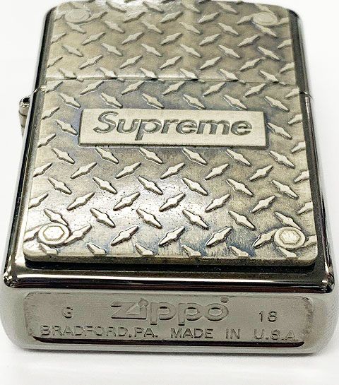シュプリーム SUPREME 19SS Diamond Plate Zippo Silver