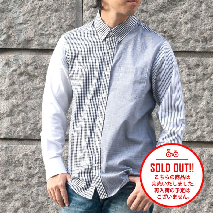 【木梨サイクル】即完売品 ストライプ ボタンダウンシャツ オックスフォードストライプシャツ | 木梨サイクル