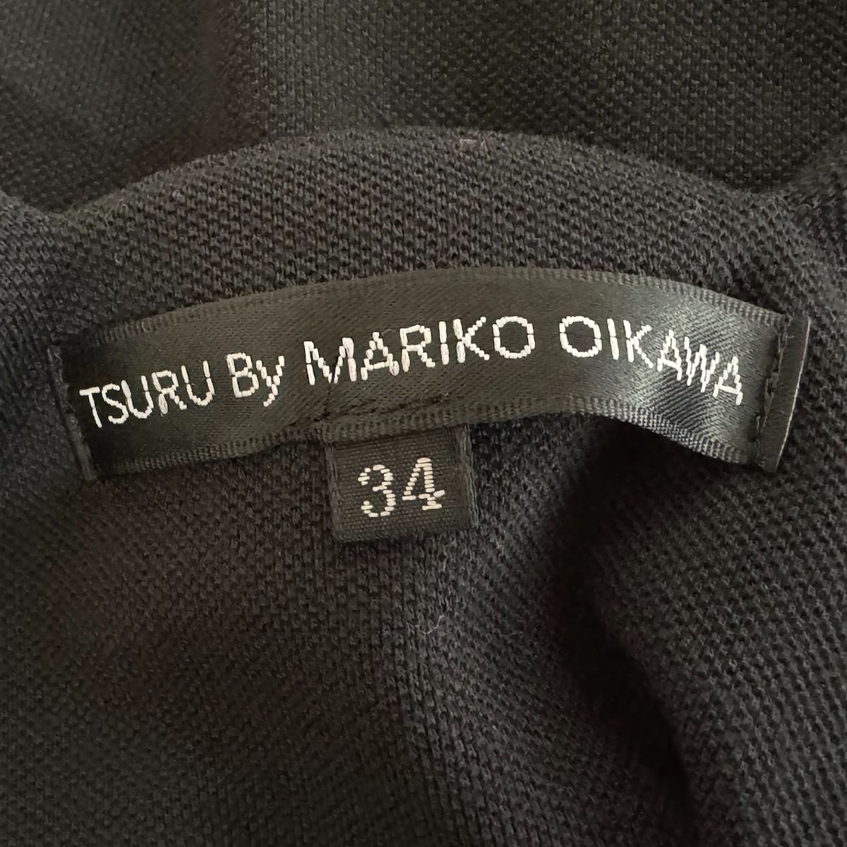 TSURU BY MARIKO OIKAWA(ツルバイマリコオイカワ) 半袖カットソー サイズ34 S レディース - 黒