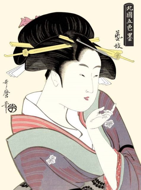 昭和レトロ 浮世絵 歌麿 芸妓 女性 木版画 日本画 複製画 絵画 額縁 額装 種類1：f4 額絵 喜多川歌麿 芸妓 f8・f6・f4サイズ 浮世絵