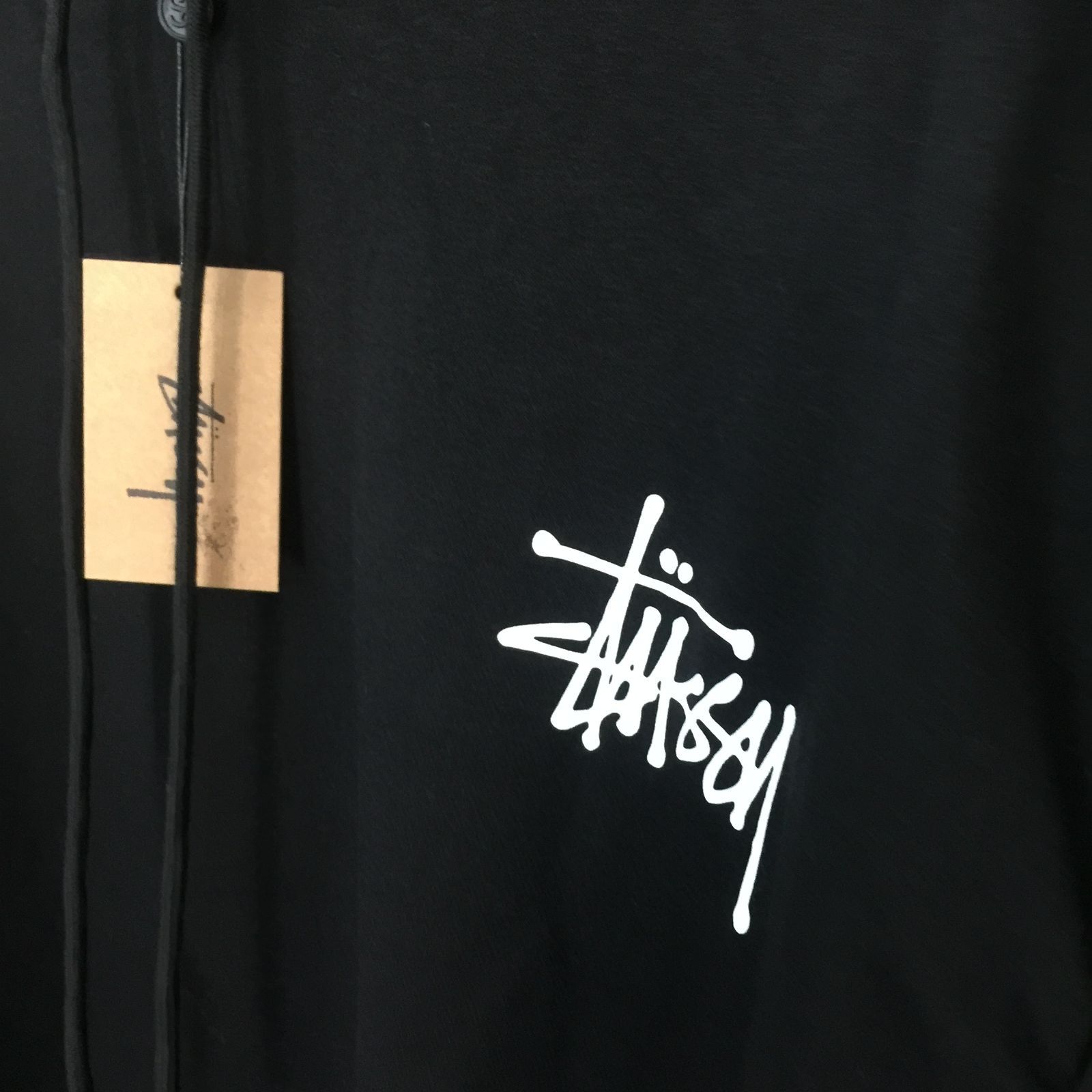 新品未使用 stussy パーカー Lサイズ ブラック 男女兼用 - メルカリ