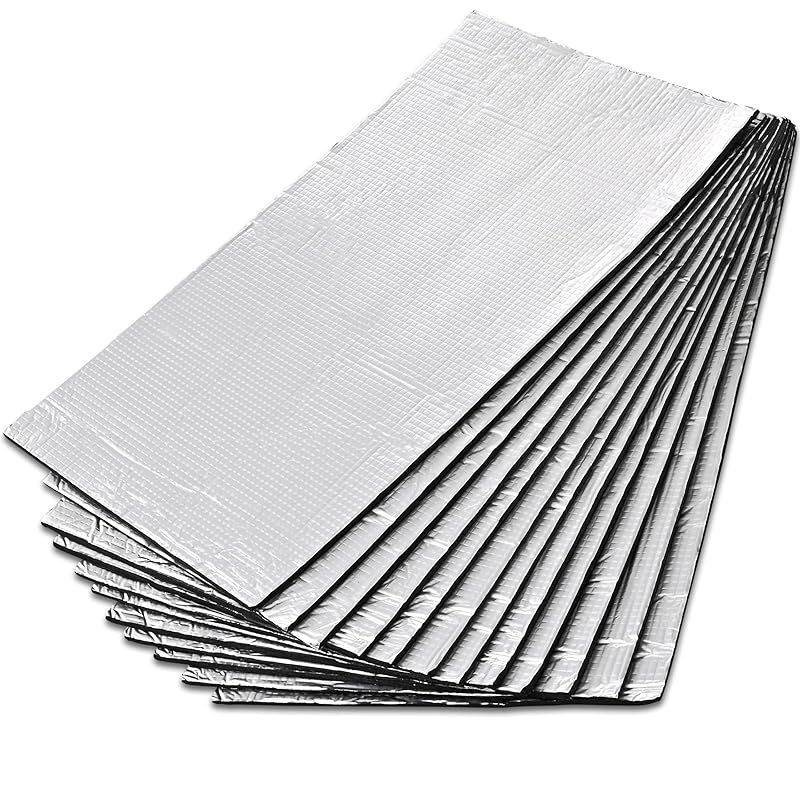 Quiet-Mo 断熱シート デッドニング 50cmｘ30cm (厚さ5mm 12枚) 国内難燃試験済 車 断熱材 断熱マット シルバー 人気商品吸音 断熱マットシルバー 断熱材 車 国内難燃試験済 1枚