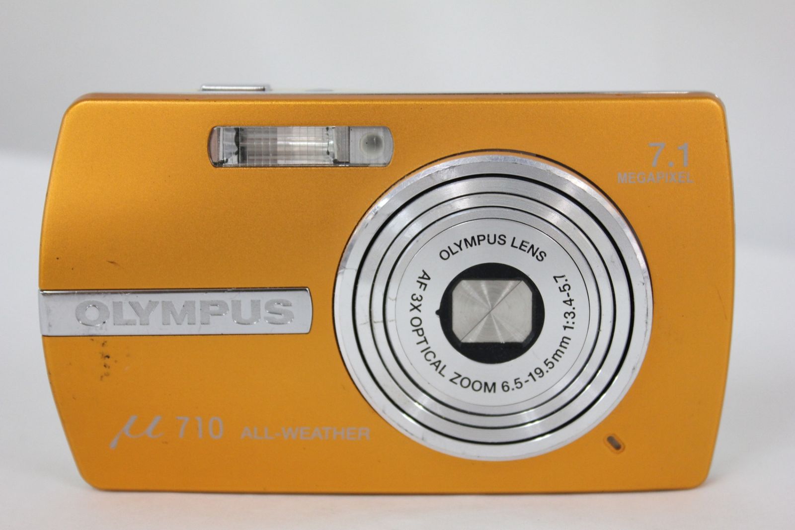 返品保証】 オリンパス Olympus μ-710 オレンジ 3x バッテリー付き
