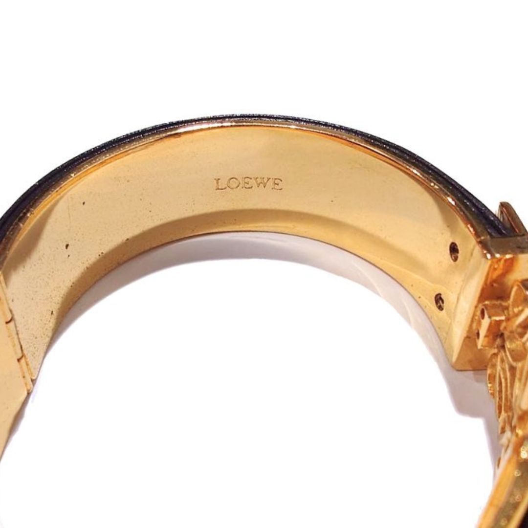 LOEWE ロエベ アナグラム バングル ブレスレット ゴールド