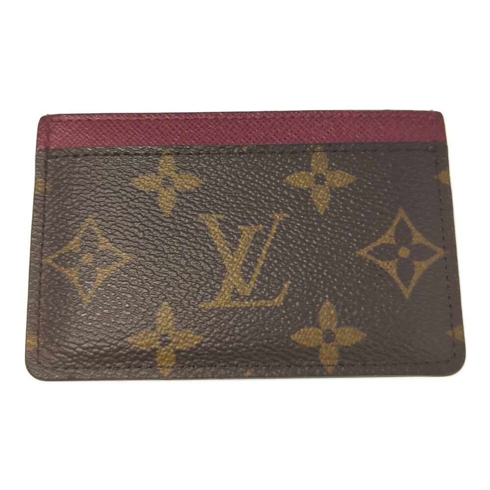 LOUIS VUITTON ルイヴィトン モノグラム ポルトカルトサーンプル 名刺入れ|パスケース|IDケース カードケース|M61733|ブラウン ♀ B レディース 554936
